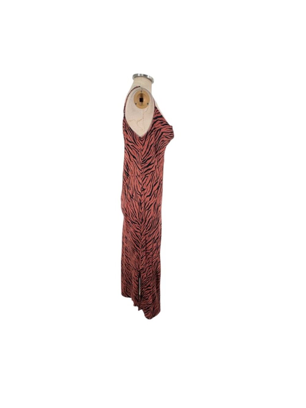 Anthropologie Elyse Zebra Printed Bias Slip Dress Size Large - Picture 3 of 11